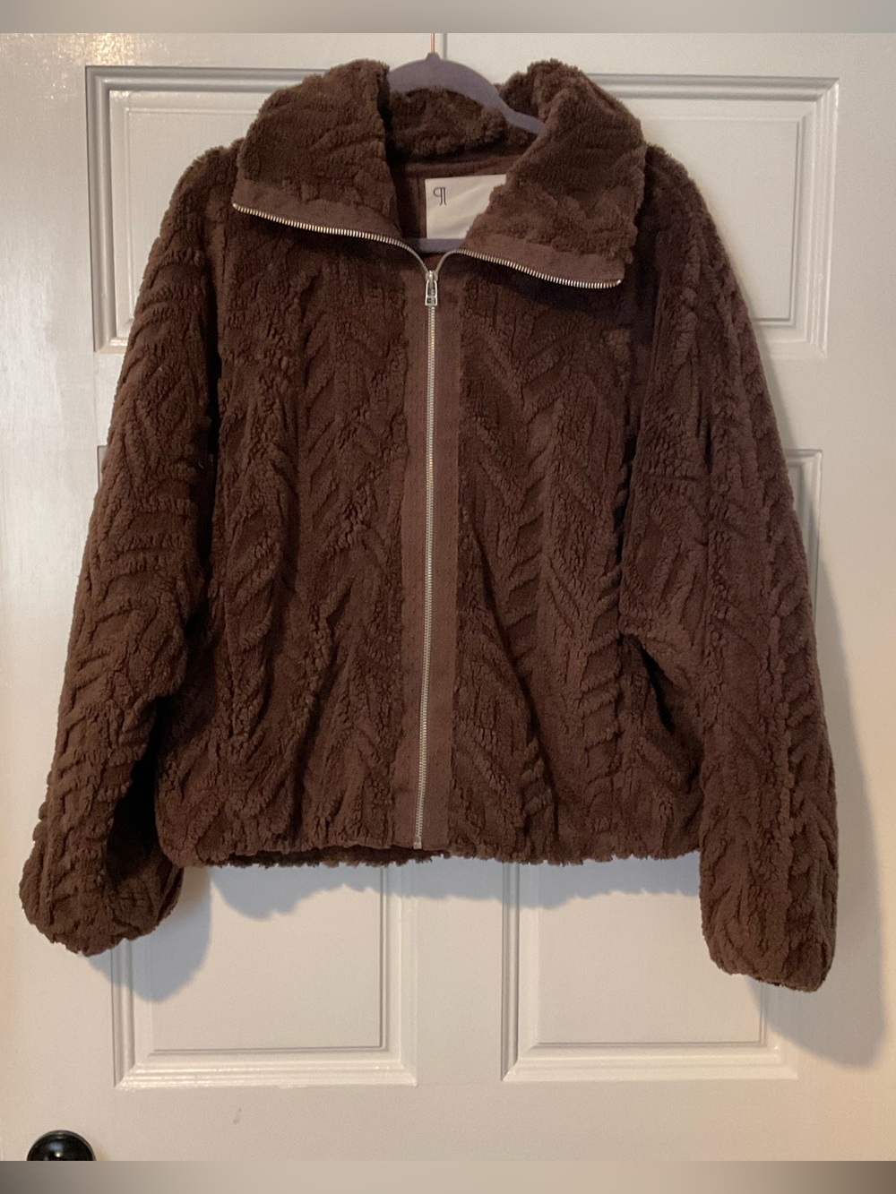 Anthropologie Pilcro Textured Faux Fur Jacket